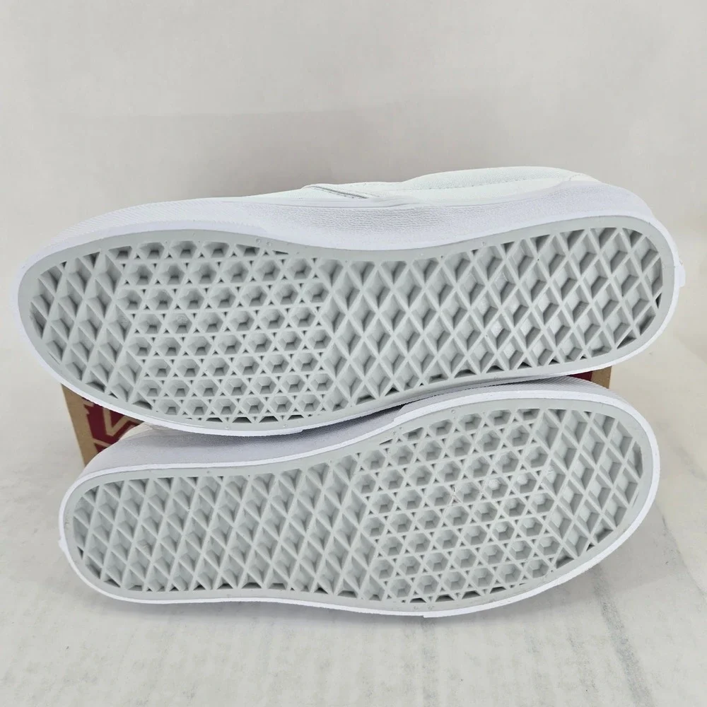 Vans Classic Slip-On True White Canvas Sneakers VN000EYEW00 Mens 4 Womens 5.5